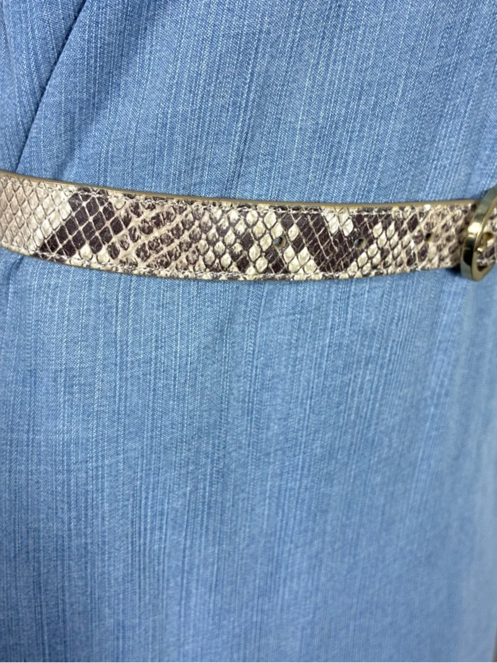 Talbots women’s belt Sz S Leather snake print